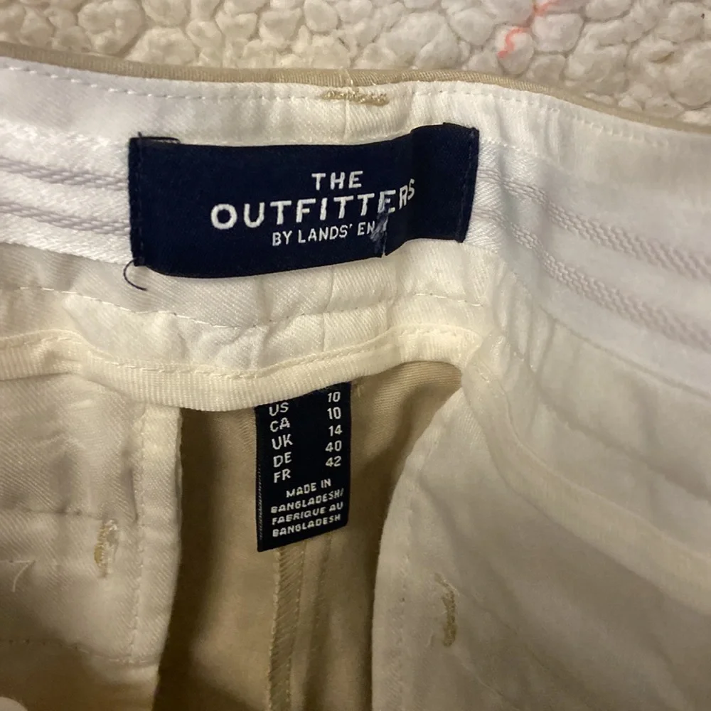 Lands End Mid Rise Bootcut Curcy Chino Pants.